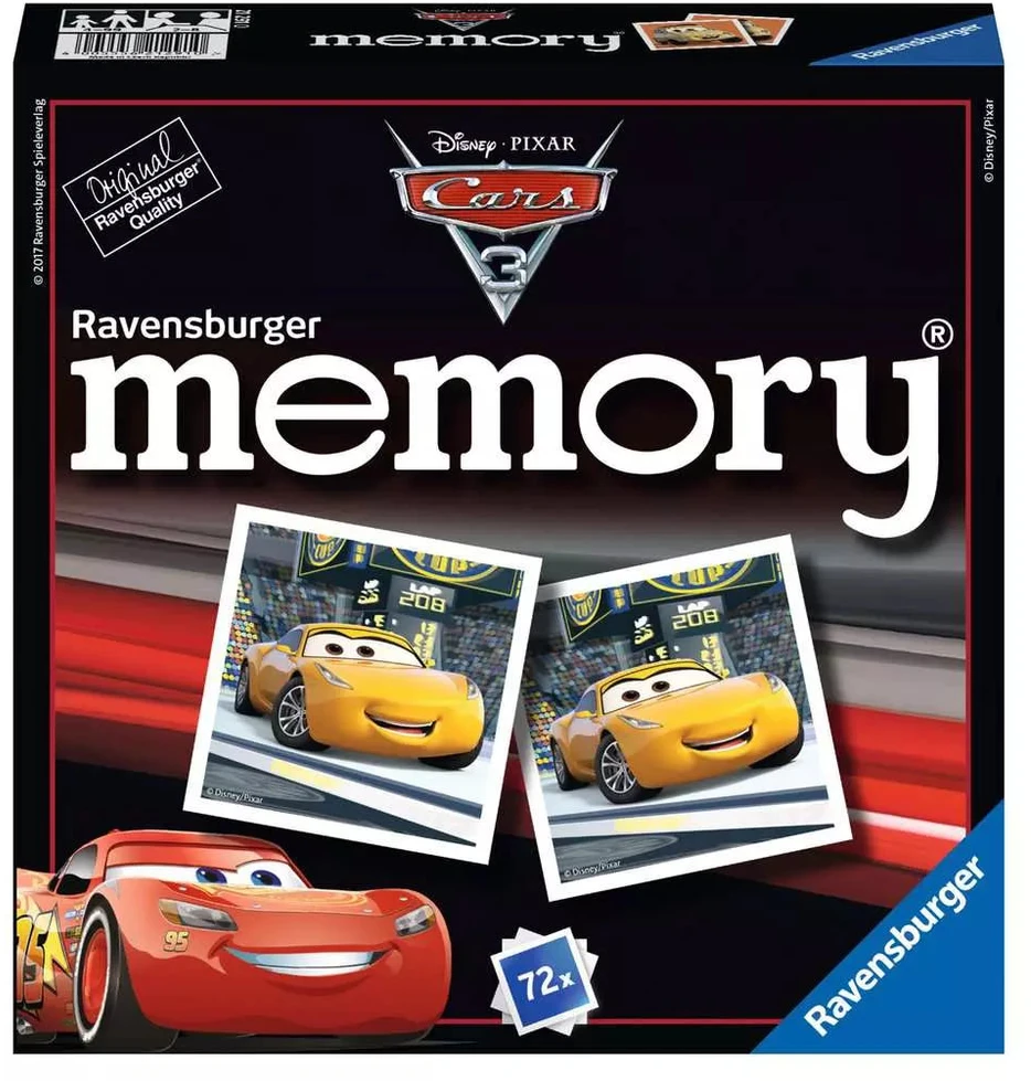 Ravensburger atminties žaidimas „Disney Cars 3 memory®“, 2–8 žaid., nuo 4 m.