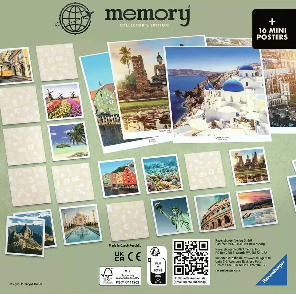 Ravensburger atminties žaidimas „Travel Collector's memory®“, nuo 4 m.