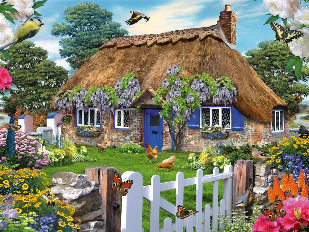 Ravensburger dėlionė „Angliškas kaimo namelis“, 1500 det.