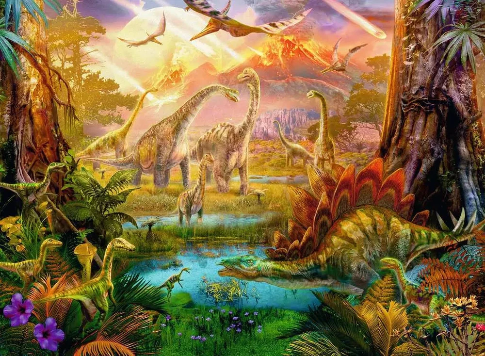 Ravensburger Dėlionė 500 vnt. - Dinozaurų žemė