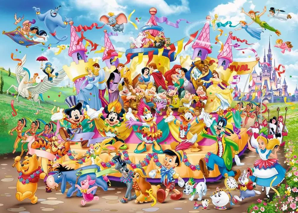 Ravensburger Dėlionė 1000 vnt. - Disney personažų karnavalas
