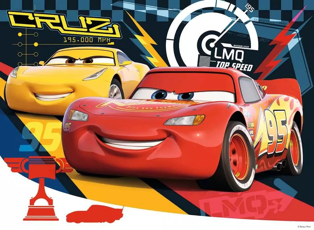 Ravensburger "XXL" Dėlionė 200 vnt. - Ratai (Cars)