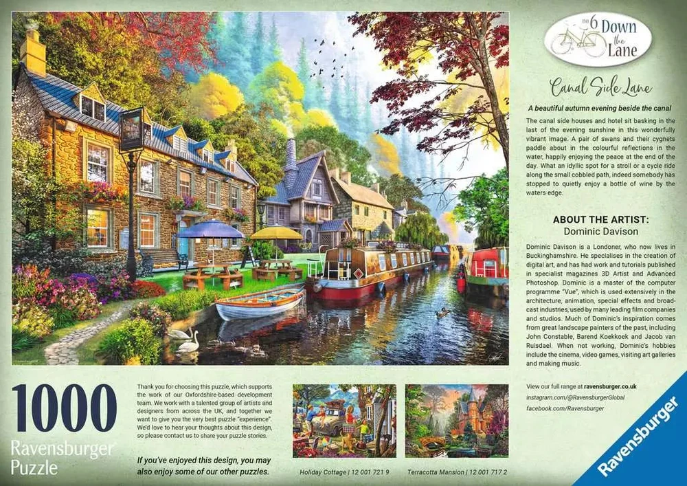 Ravensburger Dėlionė 1000 vnt. - Takelis palei kanalą