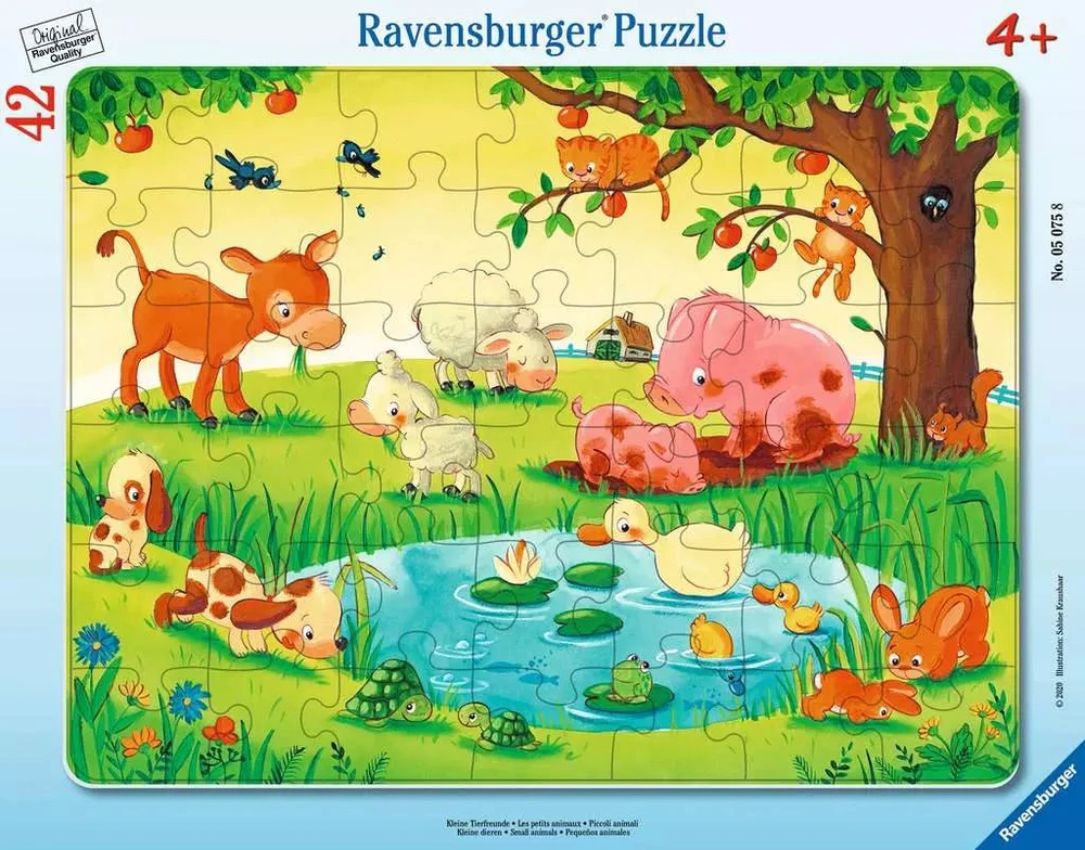 Ravensburger Dėlionė 42 vnt. - Mažieji gyvūnai