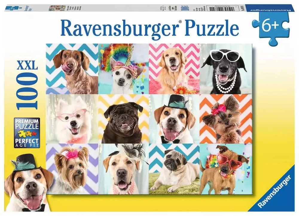 Ravensburger Dėlionė 100 vnt. - Linksmi šuniukai