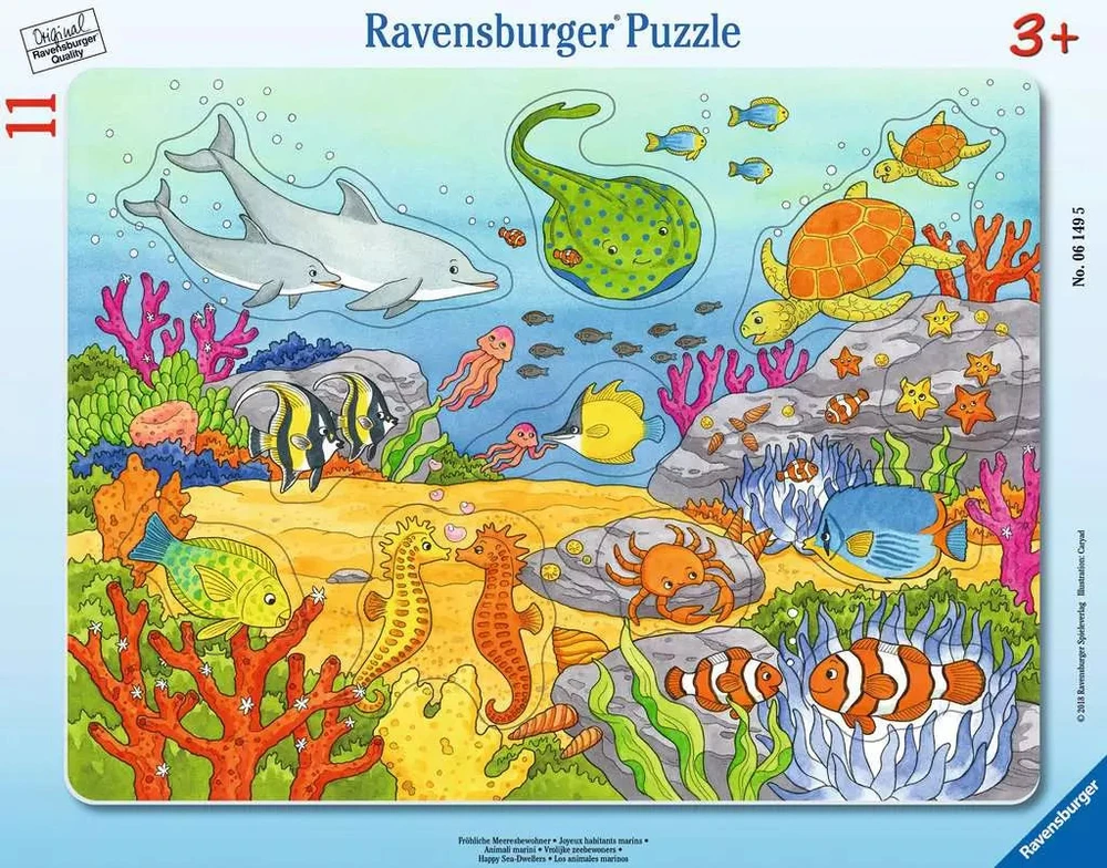 Ravensburger dėlionė „Povandeninis pasaulis“, 11 det., nuo 3 m.
