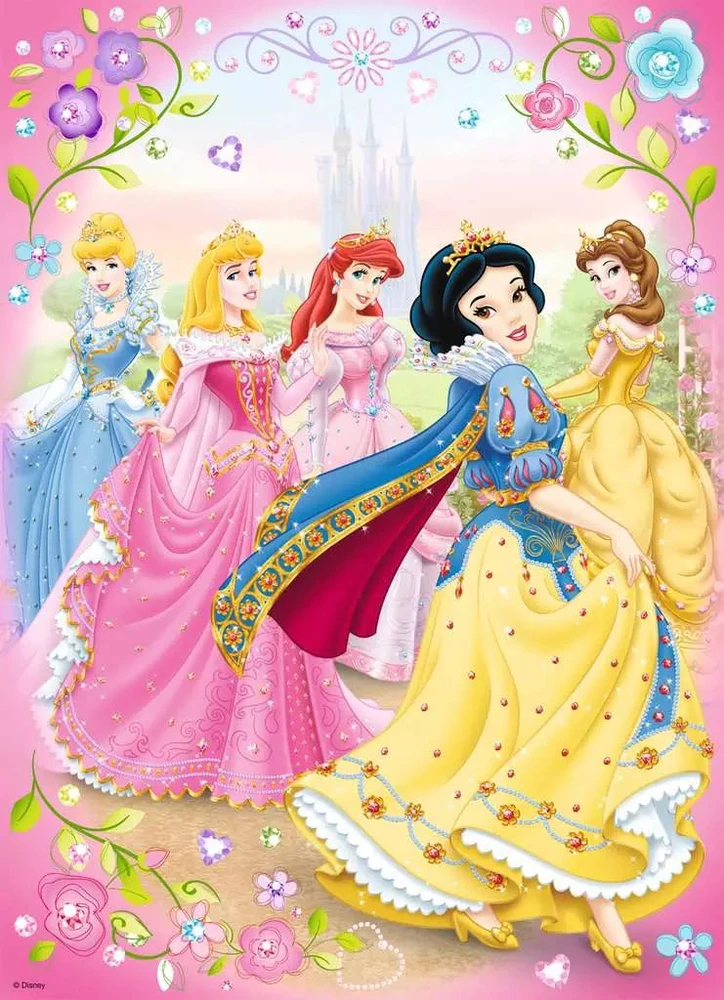 Ravensburger dėlionė + puzzleball® „Disney princesės“, 100 + 60 det., nuo 7 m.