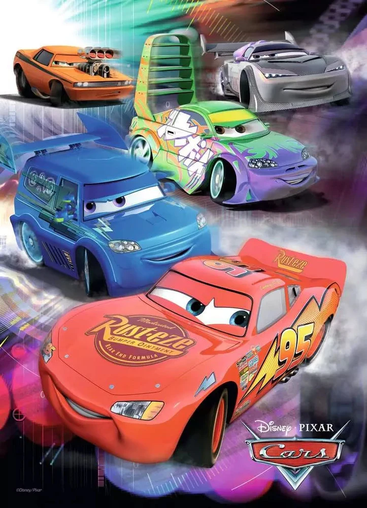 Ravensburger dėlionė + puzzleball® „Disney Pixar Ratai“, 100 + 60 det., nuo 7 m.