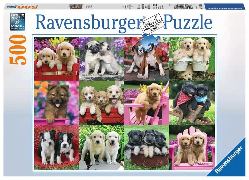 Ravensburger Dėlionė 500 vnt. - Šuniukai