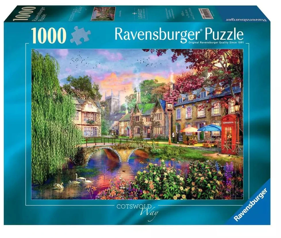 Ravensburger dėlionė „Vakaras Kotsvoldo kaimelyje“, 1000 det.