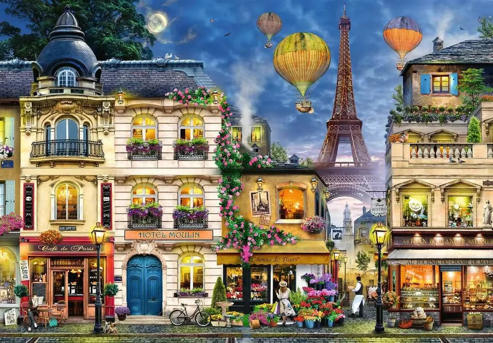 Ravensburger dėlionė „Vakarinis pasivaikščiojimas Paryžiuje“, 18000 det.