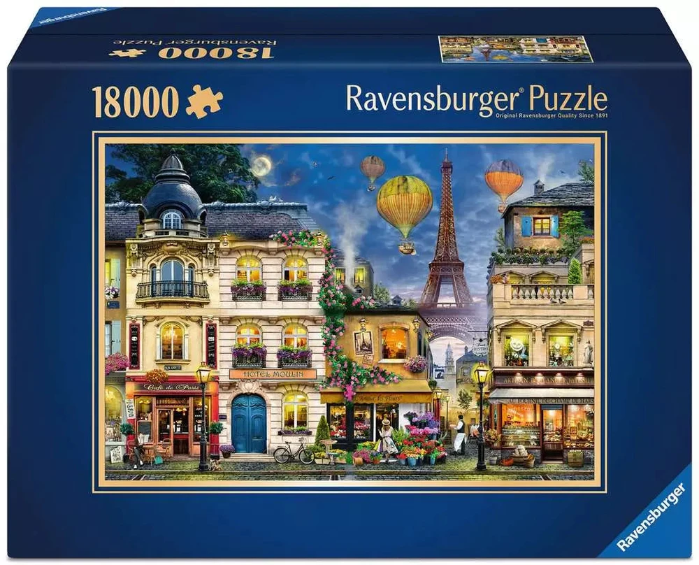 Ravensburger dėlionė „Vakarinis pasivaikščiojimas Paryžiuje“, 18000 det.