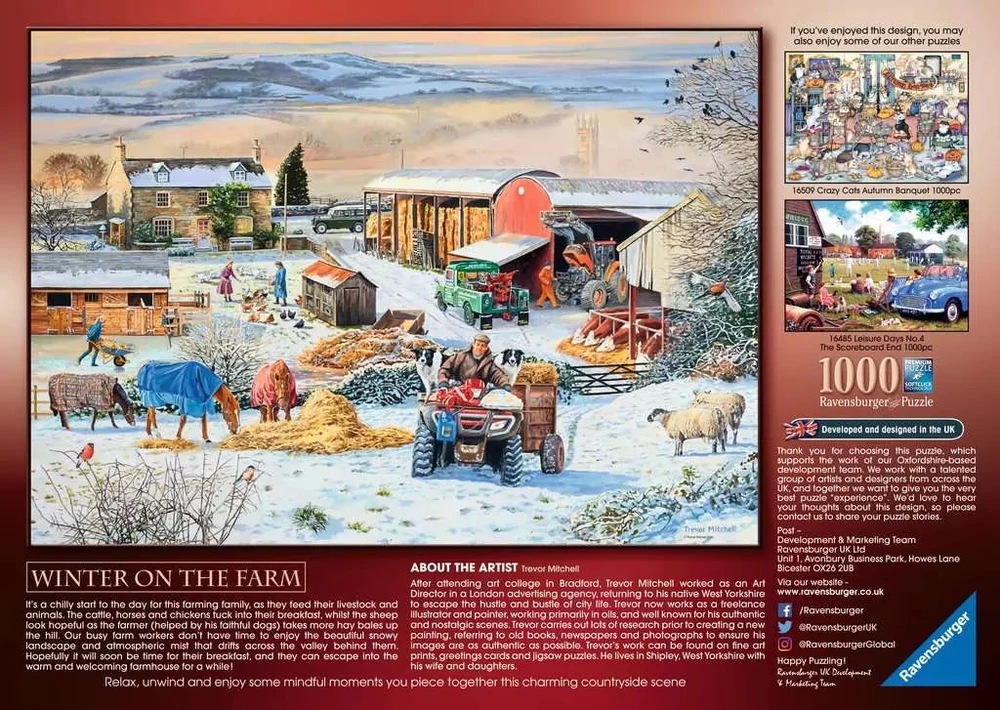 Ravensburger dėlionė „Žiema ūkyje“, 1000 det.