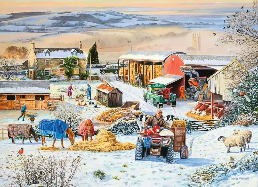 Ravensburger dėlionė „Žiema ūkyje“, 1000 det.