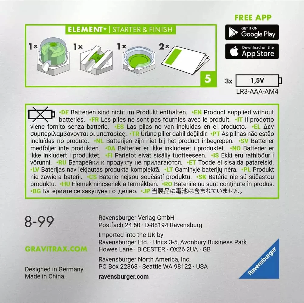 Ravensburger Interaktyvi bėgių sistema Gravitrax GT Power Starter