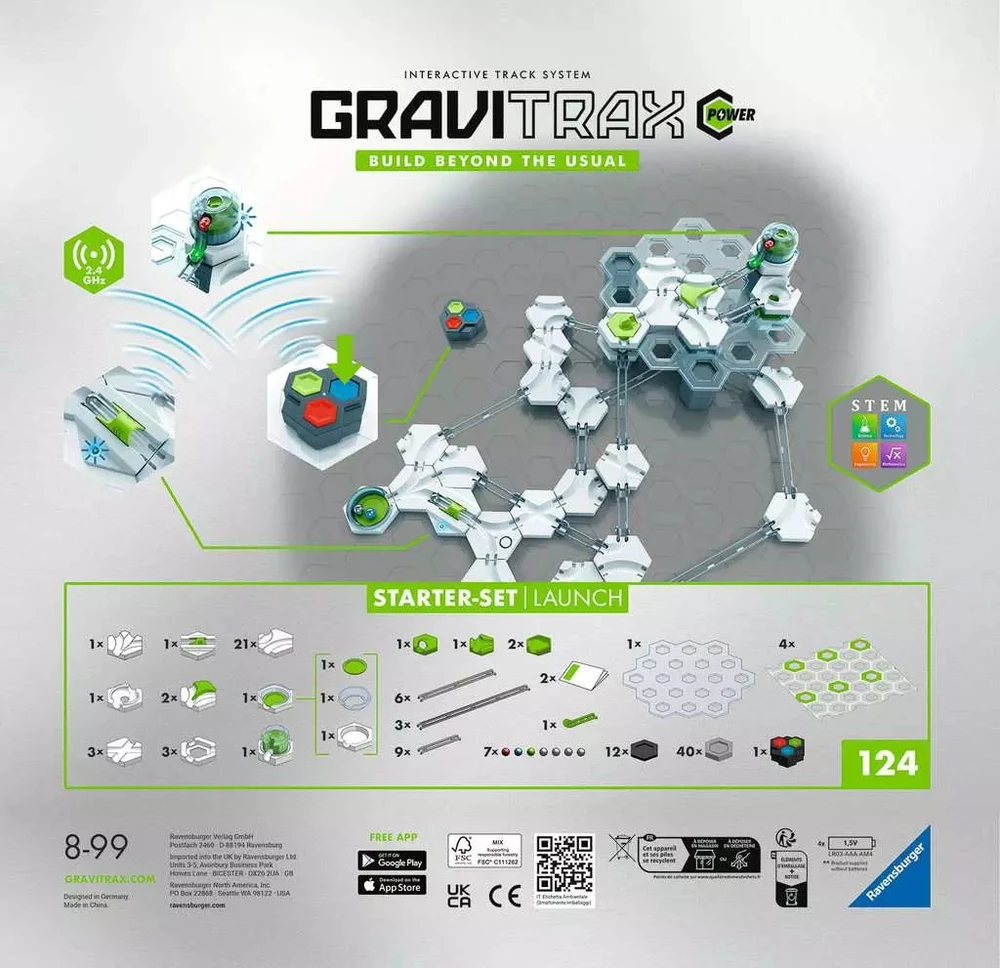Ravensburger GraviTrax POWER startinis rinkinys „Launch“, nuo 8 m.