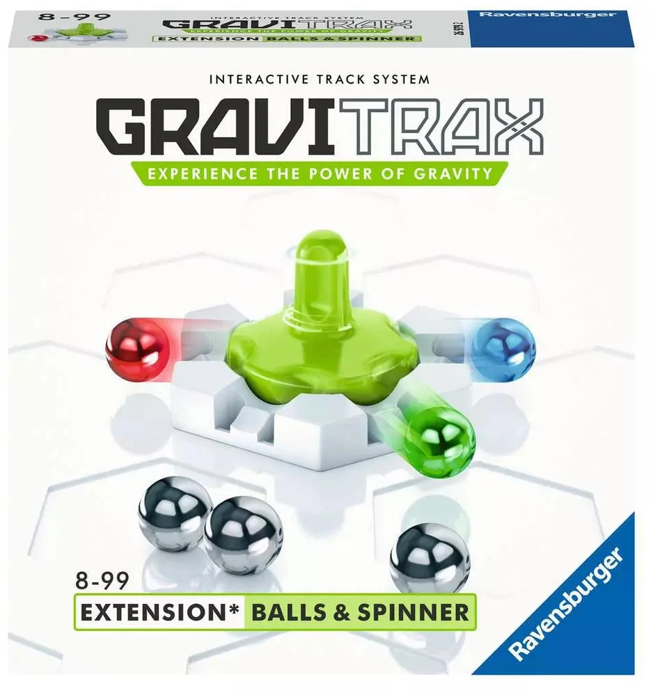 Ravensburger GraviTrax priedas „Balls & Spinner“, 8 det., nuo 8 m.