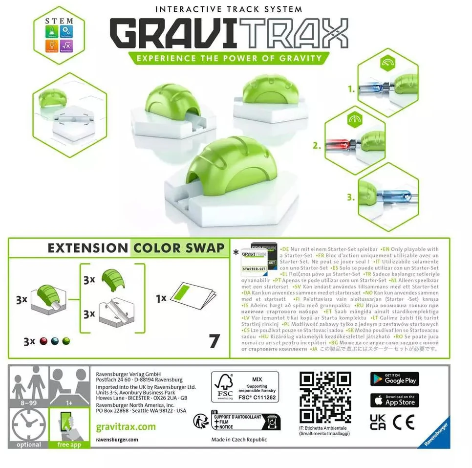 Ravensburger GraviTrax priedas „Color Swap“, nuo 8 m.