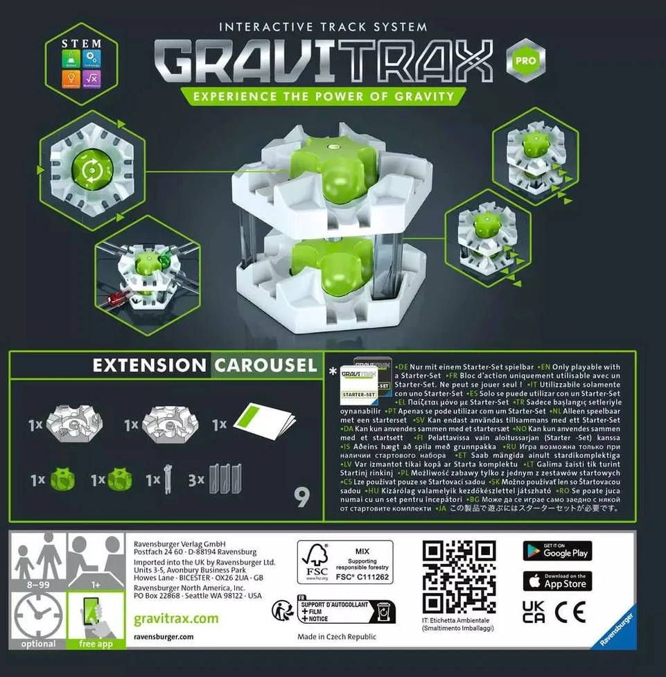 Ravensburger GraviTrax PRO priedas „Carousel“, nuo 8 m.
