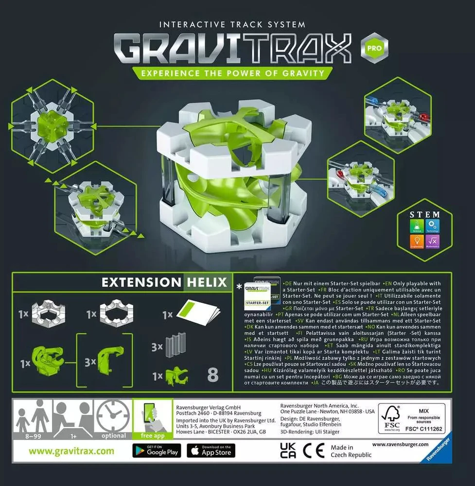 Ravensburger GraviTrax PRO priedas „Helix“, nuo 8 m.