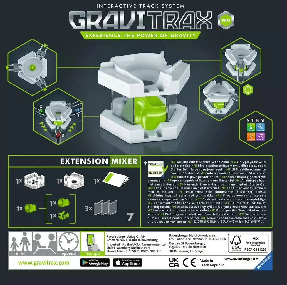 Ravensburger GraviTrax PRO priedas „Mixer“, nuo 8 m.