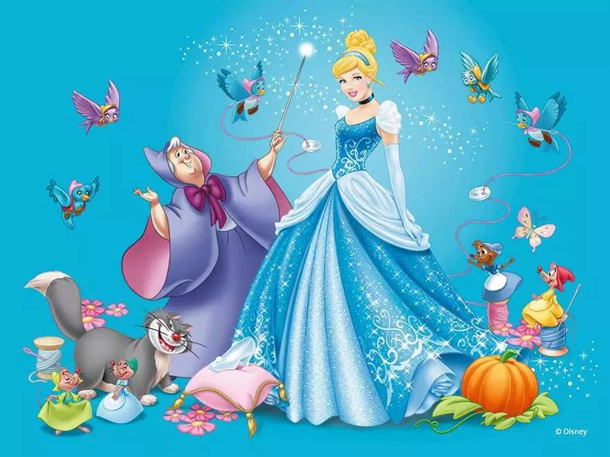 Ravensburger kubelių dėlionė „Disney princesės“, 12 kubelių