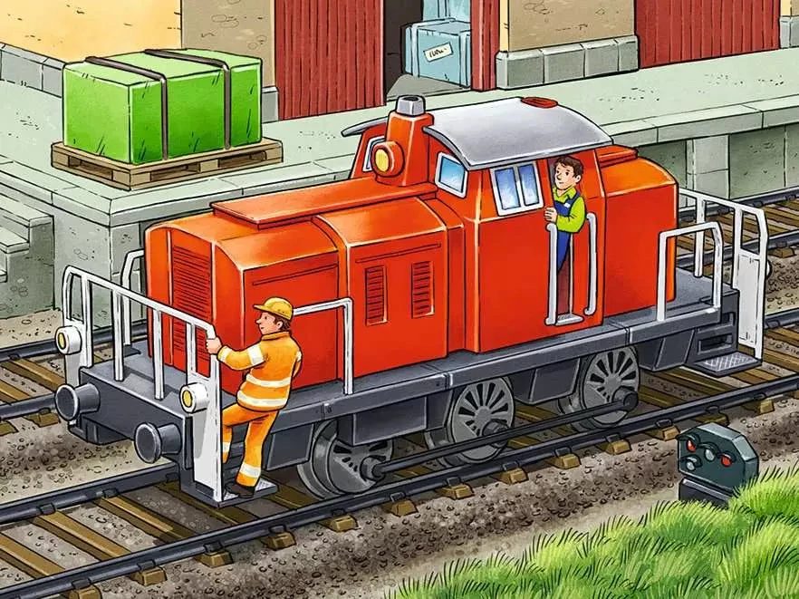 Ravensburger kubelių dėlionė „Mėgstamos transporto priemonės“, 12 kubelių