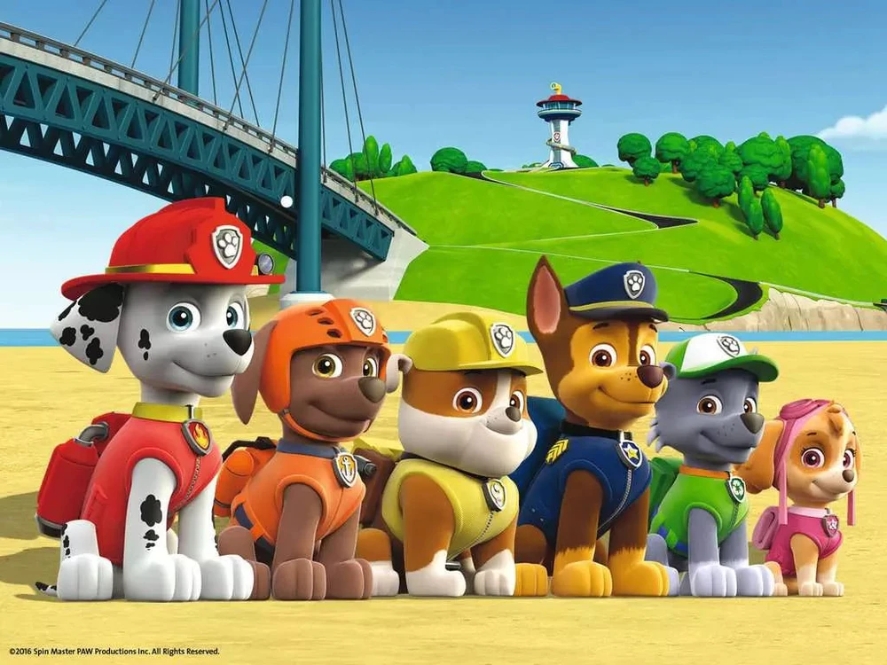 Ravensburger kubelių dėlionė „Šunyčiai patruliai“, 12 kubelių