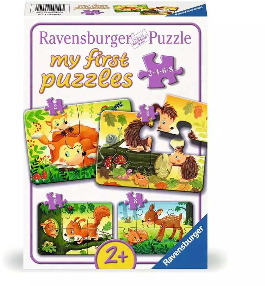 Ravensburger mano pirmosios dėlionės „Miško gyvūnai“, 2–8 det., nuo 2 m.