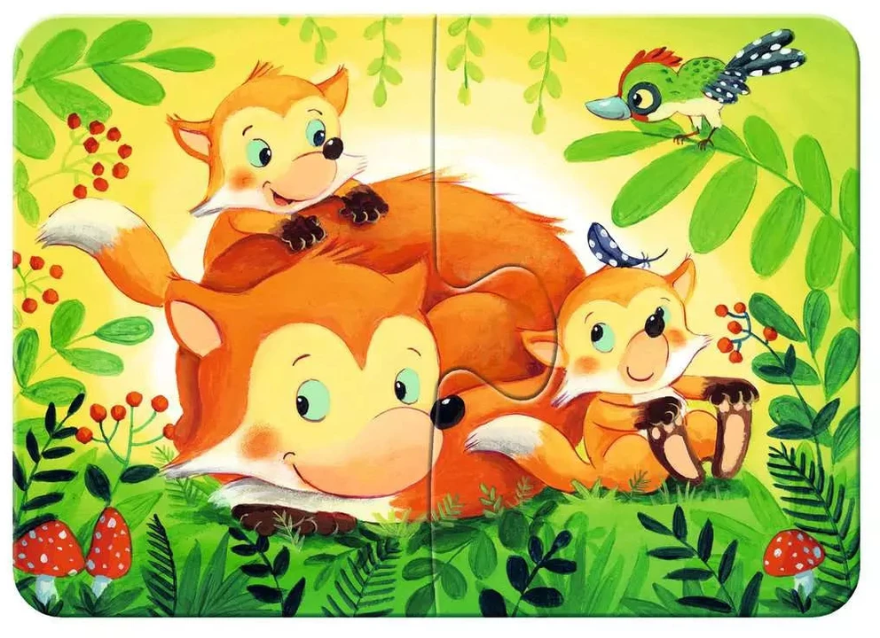 Ravensburger mano pirmosios dėlionės „Miško gyvūnai“, 2–8 det., nuo 2 m.