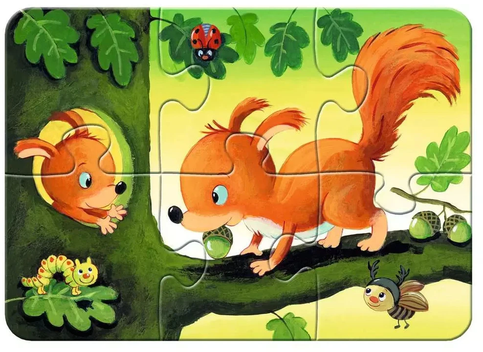 Ravensburger mano pirmosios dėlionės „Miško gyvūnai“, 2–8 det., nuo 2 m.
