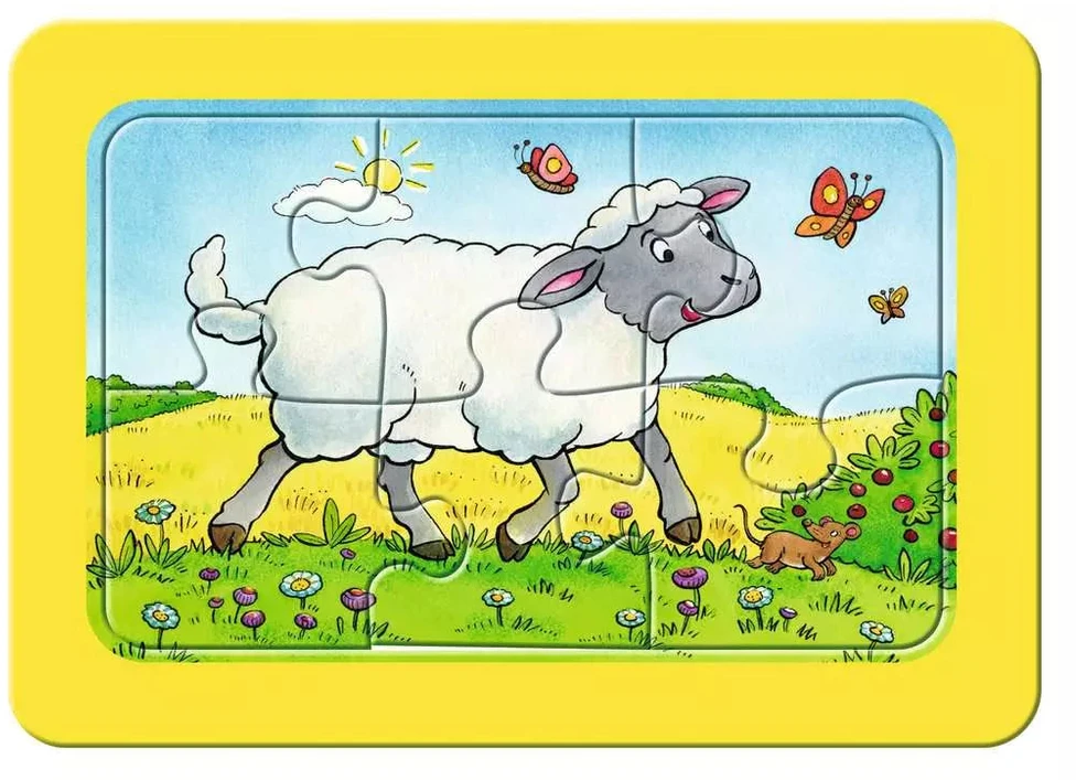 Ravensburger mano pirmosios dėlionės „Ūkio gyvūnai“, 3×6 det., nuo 2,5 m.