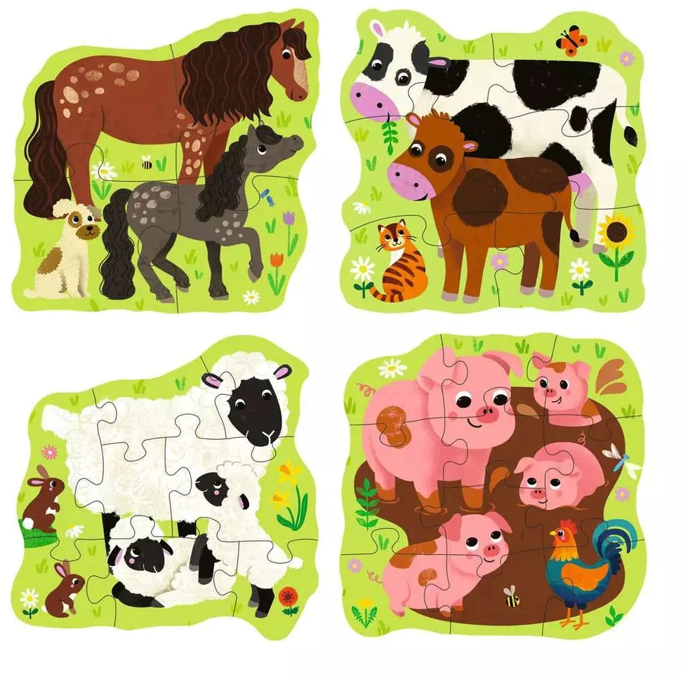 Ravensburger PuzzleUP! 4 dėlionės „Ūkio gyvūnai“, nuo 2 m.