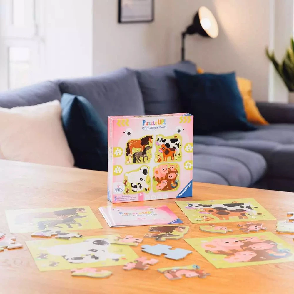 Ravensburger PuzzleUP! 4 dėlionės „Ūkio gyvūnai“, nuo 2 m.
