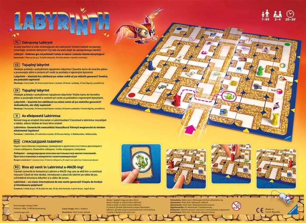 Ravensburger stalo žaidimas „Labyrinth“, 2–4 žaid., nuo 7 m.