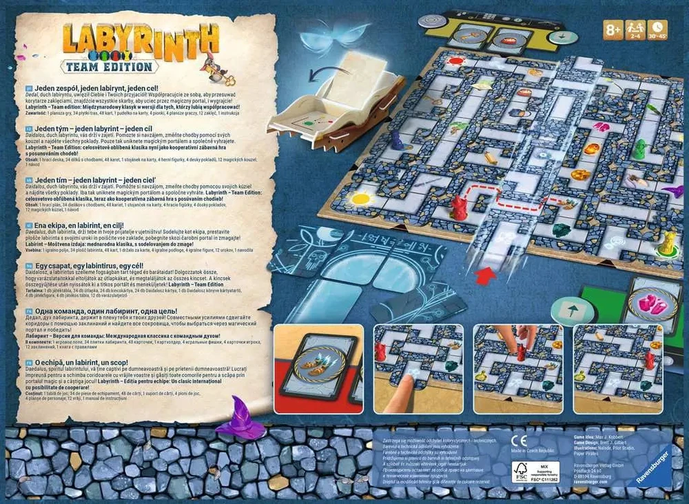 Ravensburger stalo žaidimas „Labyrinth Team Edition“, 2–4 žaid., nuo 8 m.