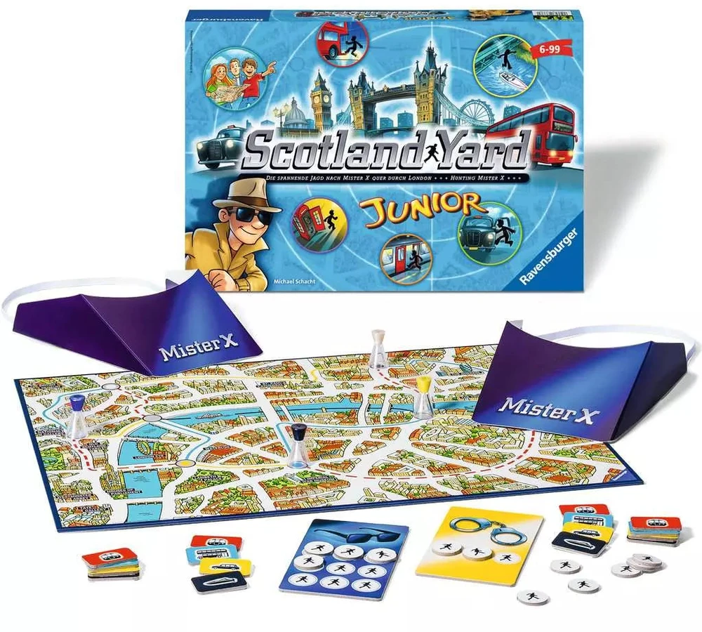 Ravensburger stalo žaidimas „Scotland Yard Junior“, 2–4 žaid., nuo 6 m.