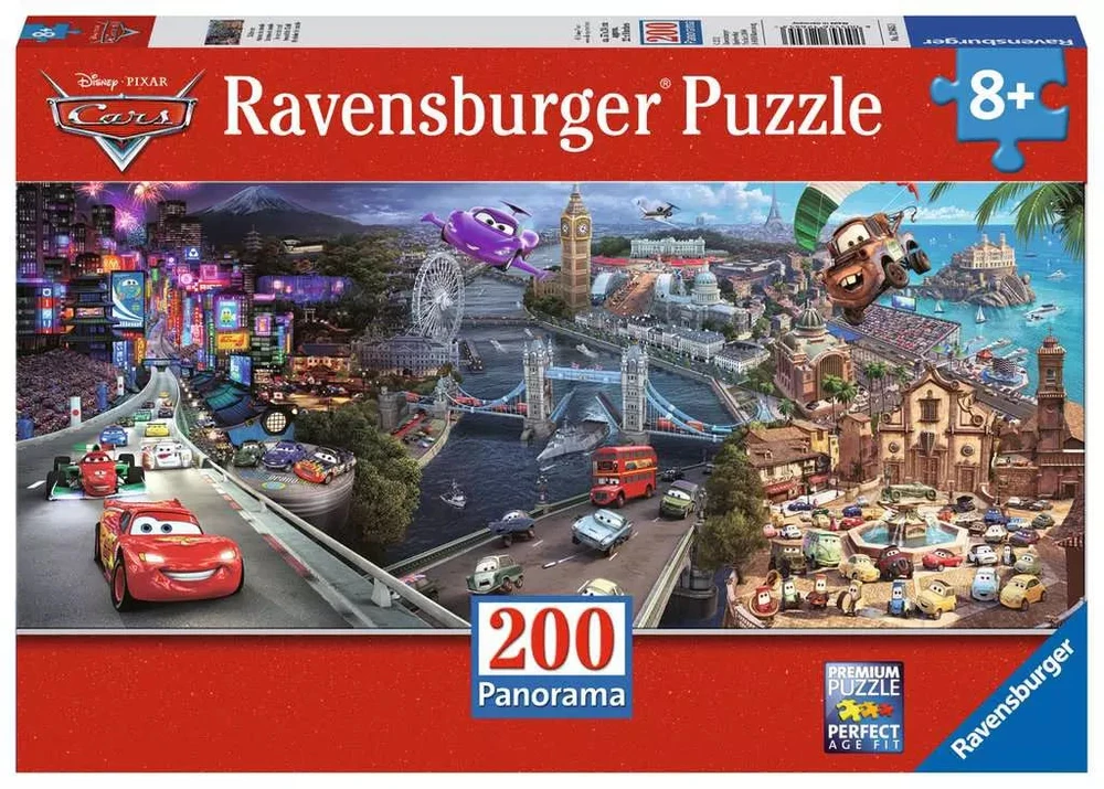 Ravensburger XXL dėlionė „Disney Pixar Ratai“, 200 det., nuo 8 m.