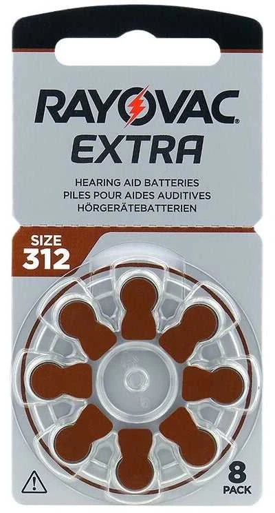 Rayovac Extra 312 klausos aparatų baterijos, rinkinys 80 vnt.