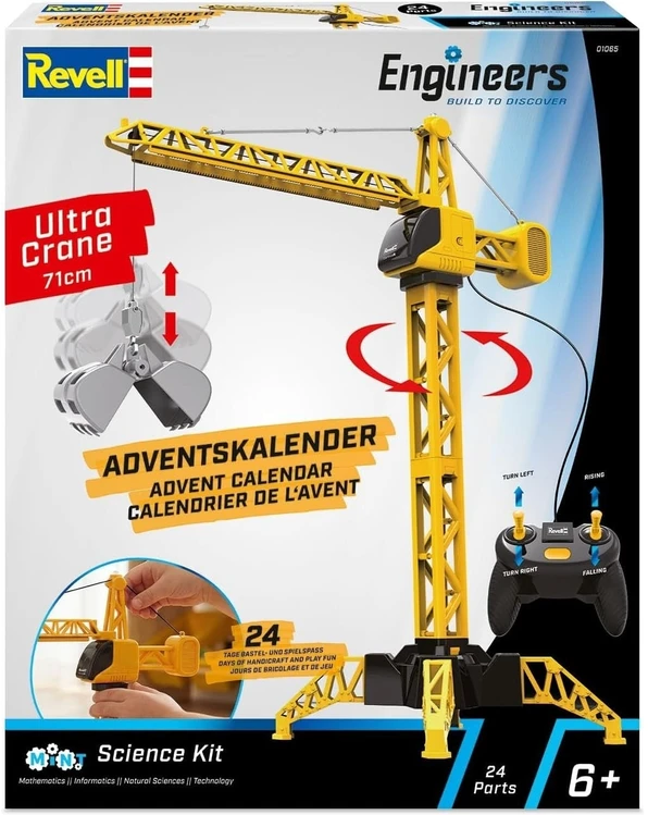 Revell advento kalendorius Engineers „Ultra Crane“ – surenkamas kranas 01065