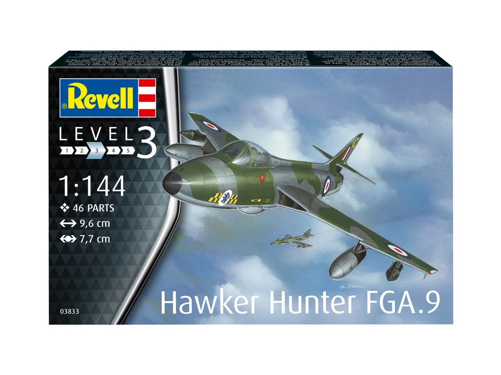 Revell Hawker Hunter FGA.9 1/144 plastikinis surenkamas lėktuvo modelis