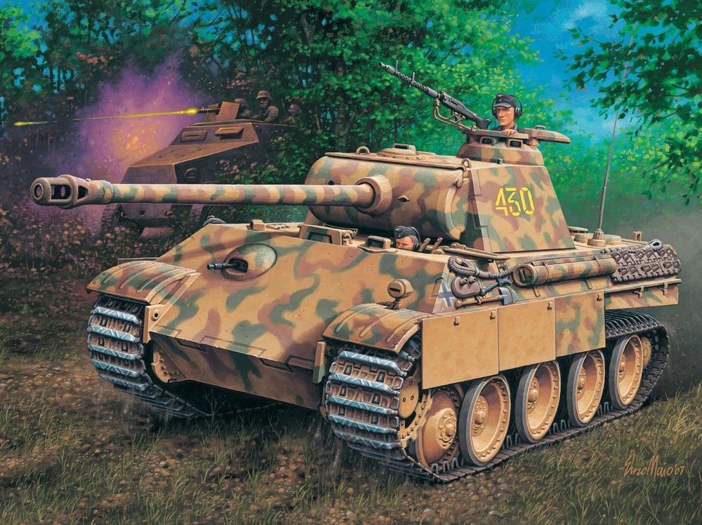 Revell PzKpfw V Panther Ausf.G 1/72 dovanų rinkinys su dažais, klijais