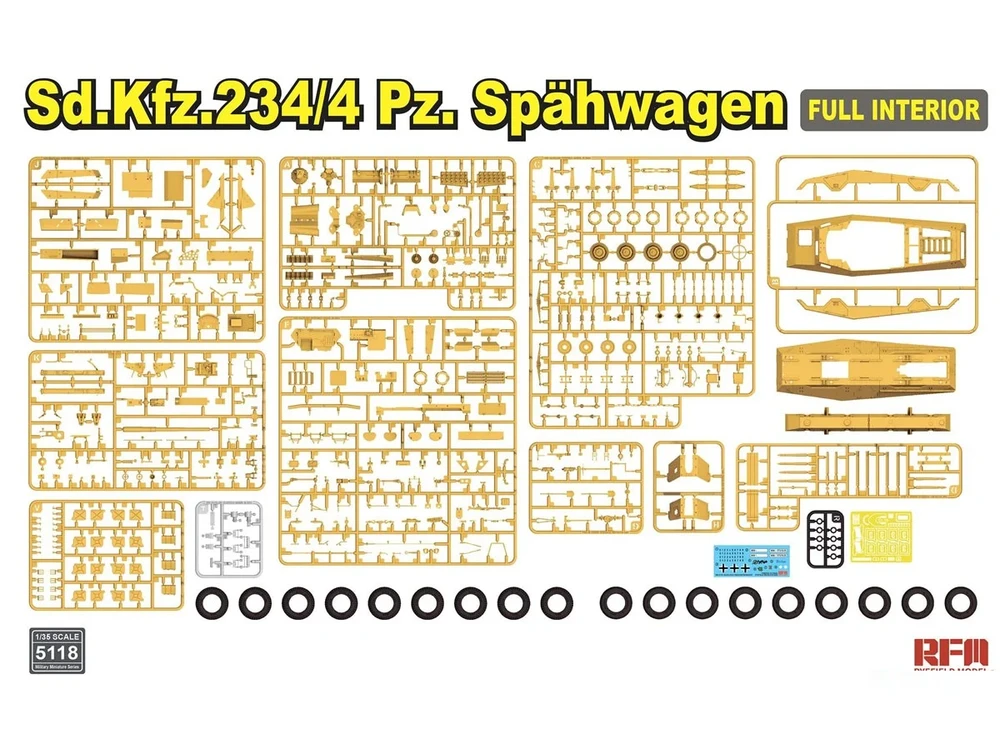 RFM Rye Field Sd.Kfz.234/4 Panzerspähwagen 1/35 su pilnu interjeru (5118)