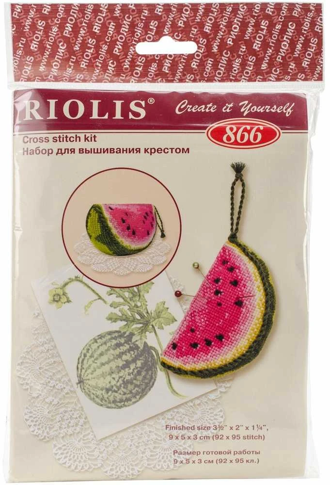 RIOLIS – Create It Yourself – Siuvinėjimo rinkinys „Adatinė - arbūzas“ 866 (9x5x3 cm)