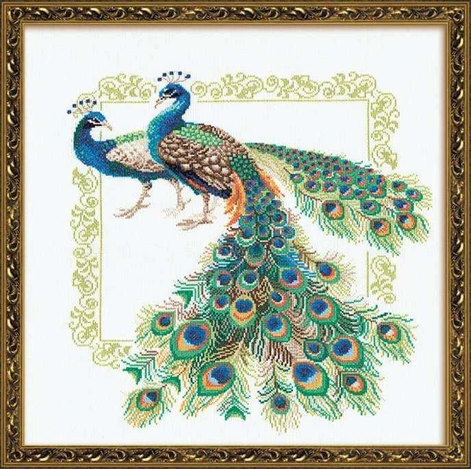 RIOLIS - Create It Yourself - Siuvinėjimo rinkinys „Povai“ 767 (48x48 cm)