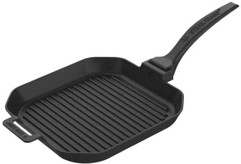 Steakchamp Rifliuota ketaus keptuvė nuimama rankena Steak Champ