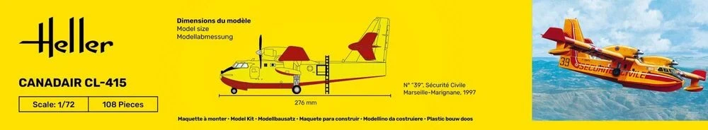 Surenkamas lėktuvo modelis Canadair CL-415 1/72 Heller 80370