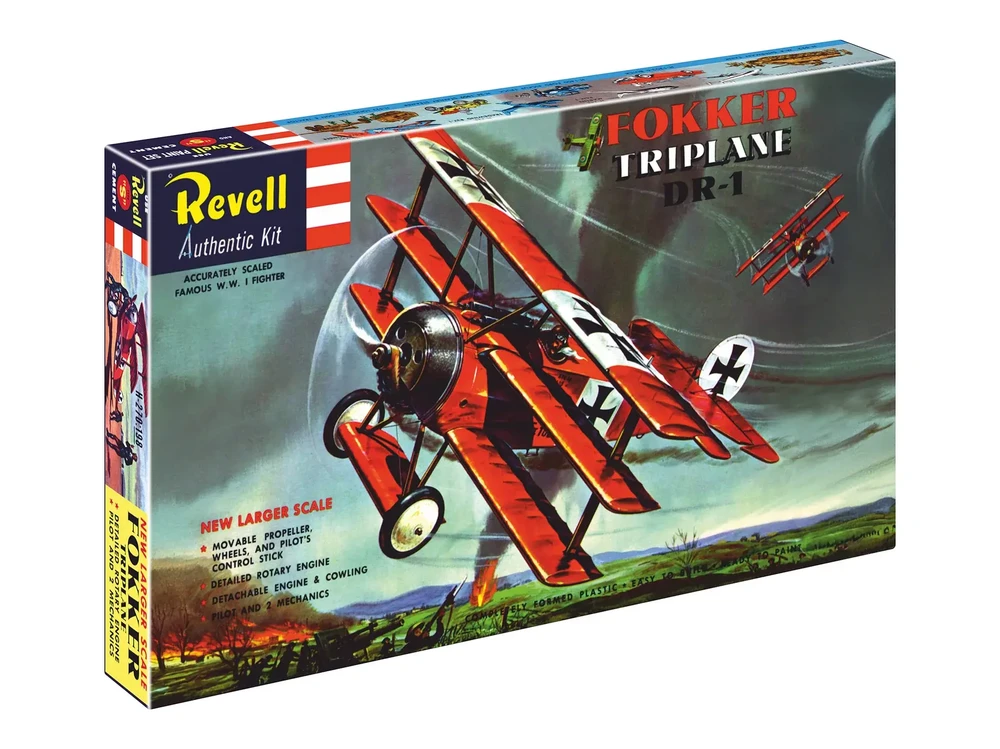 Surenkamas lėktuvo modelis Revell Fokker DR-1 triplanas 1/28 03762