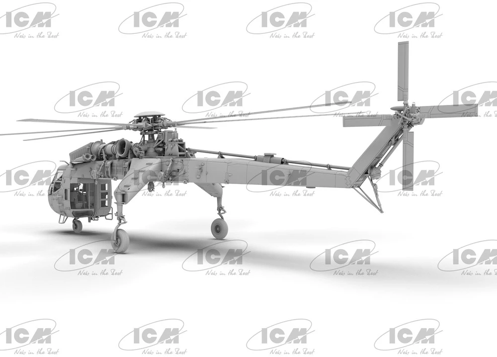 Surenkamas sraigtasparnio modelis Sikorsky CH-54A Tarhe 1/72 ICM 72001
