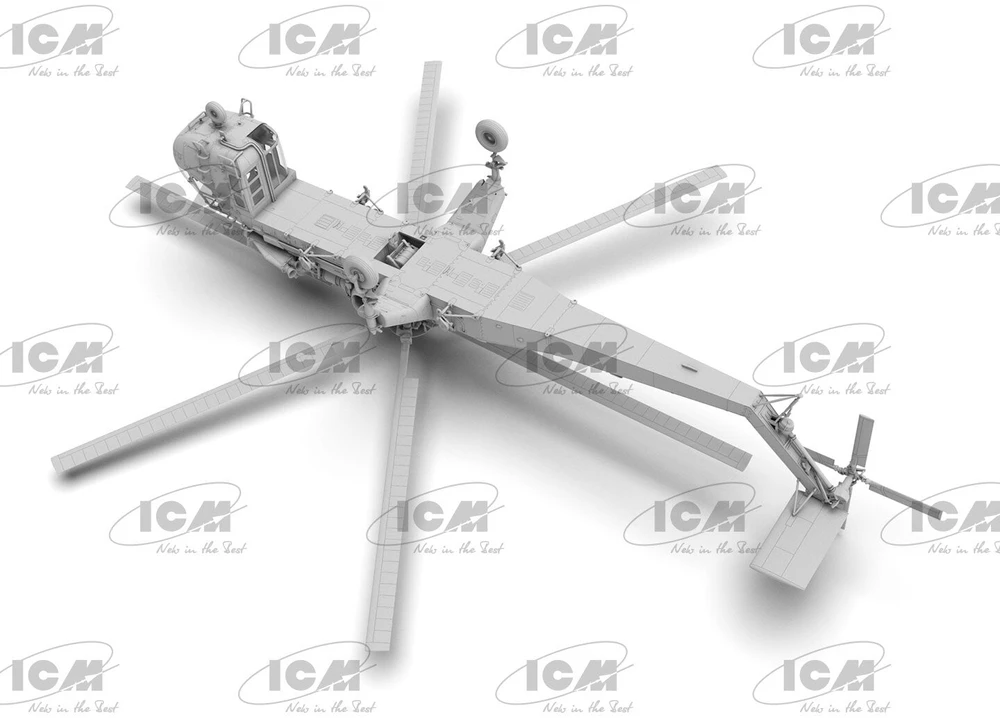 Surenkamas sraigtasparnio modelis Sikorsky CH-54A Tarhe 1/72 ICM 72001